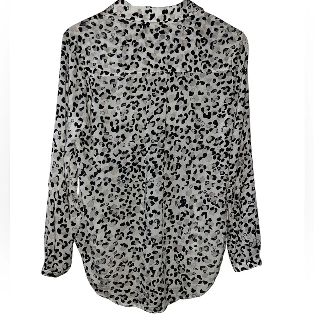 Cloth & Stone Anthropologie Animal Print Mob Wife Button Down Shirt Womens Small - Picture 3 of 7